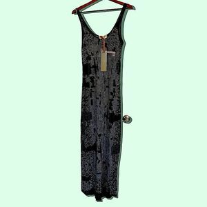 MET - Chino & Friends - Black Sparkly Sleeveless Maxi Dress - size M